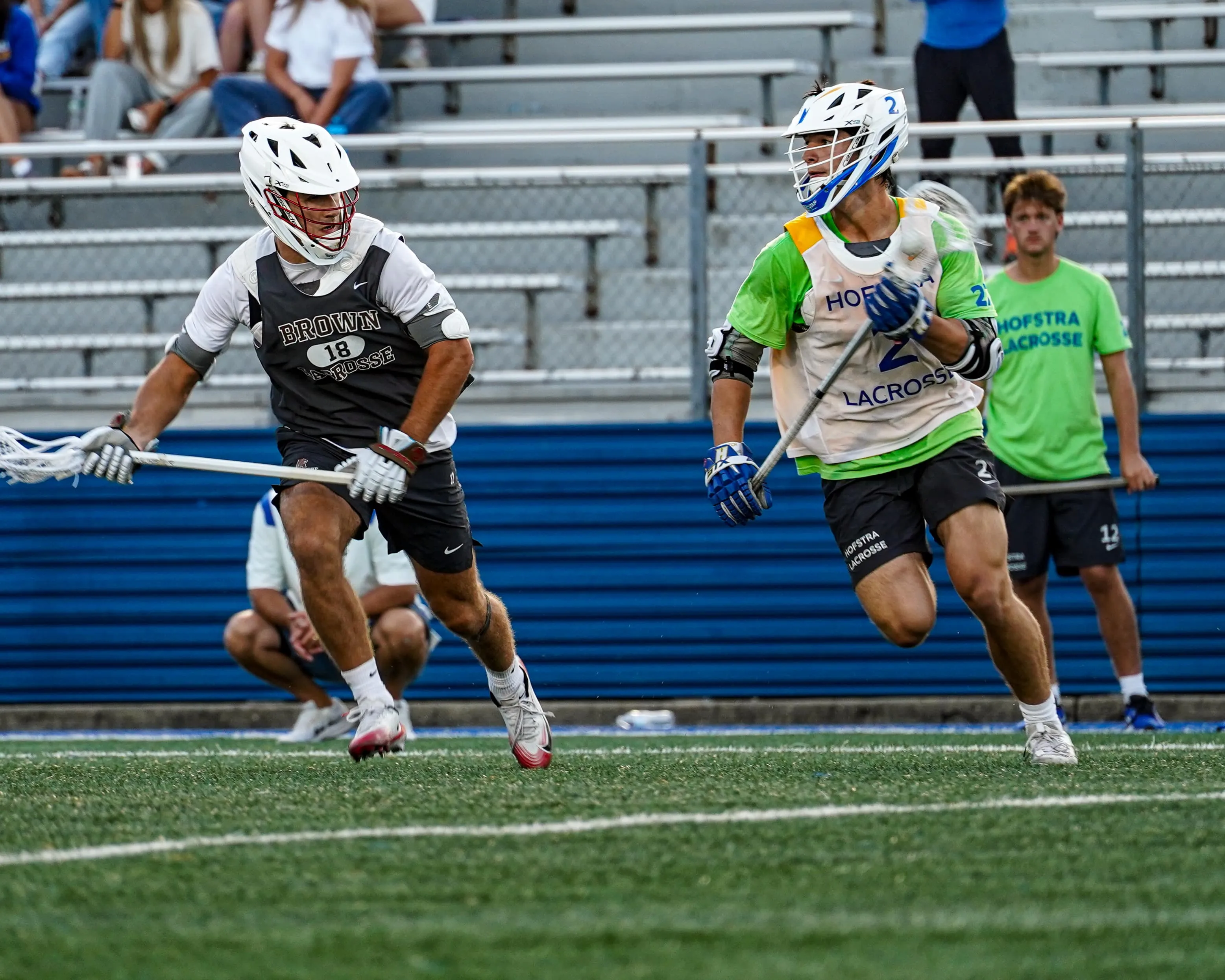 John Hicks playing lacrosse